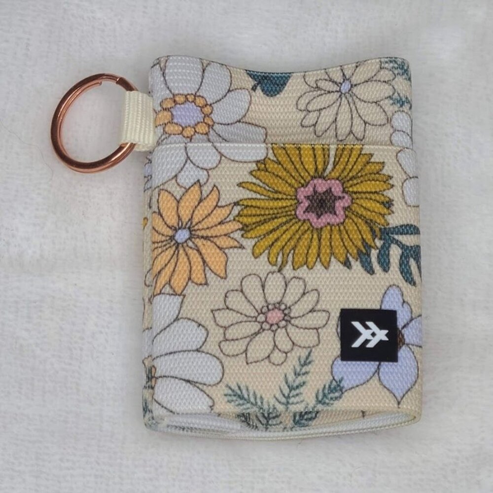Thread Wallet Blossom Elastic With Key Ring Flora… - image 2